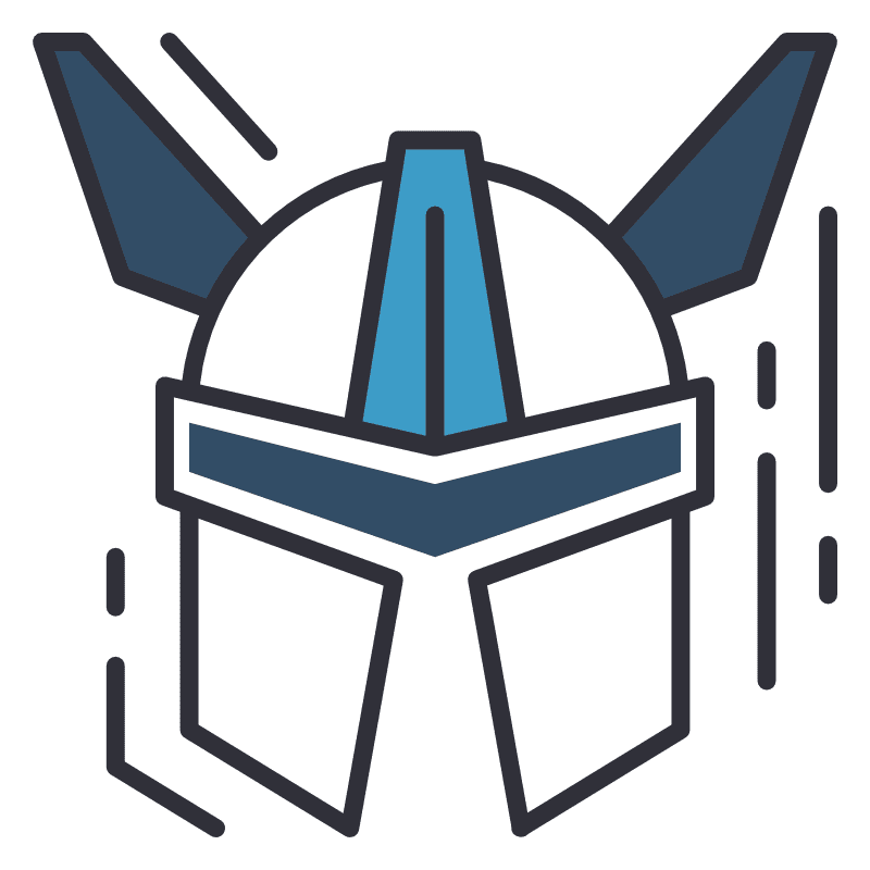 Flat gaming icon of a helmet.