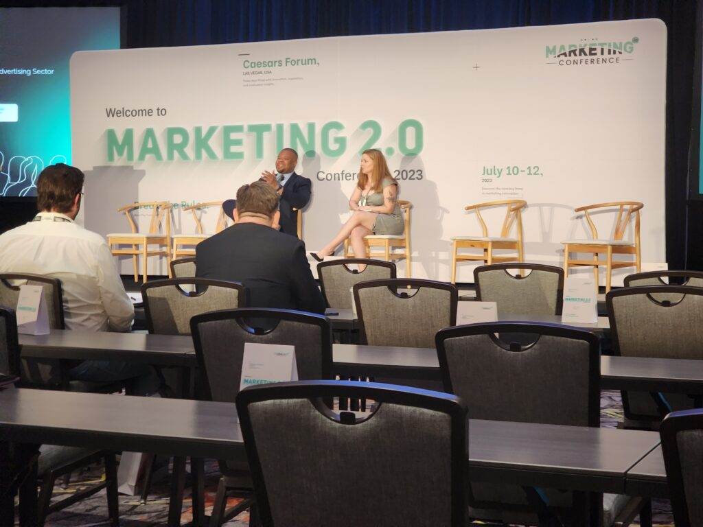 Image of Jonathon Cummings and Amanda Bernard at the Marketing 2.0 Conference