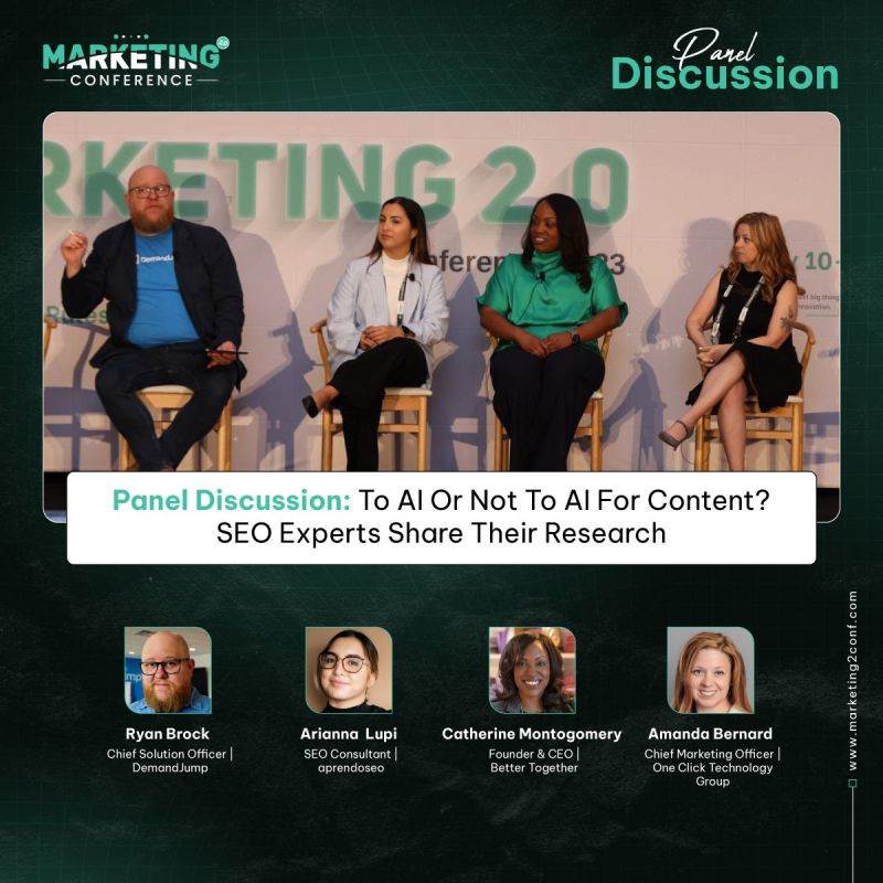 Image of the Panel Discussion at the Marketing 2.0 Conference on AI for Content